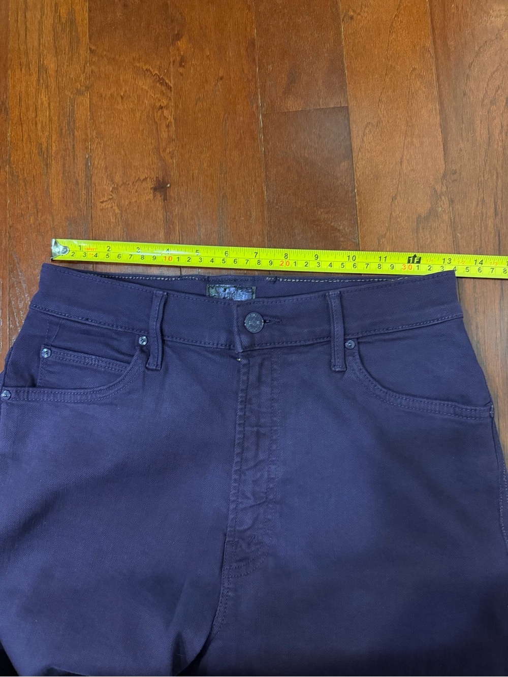 MOTHER The Rascal Ankle Step Fray Jeans Purple Size 25 tagged 31 but runs small - Picture 7 of 9